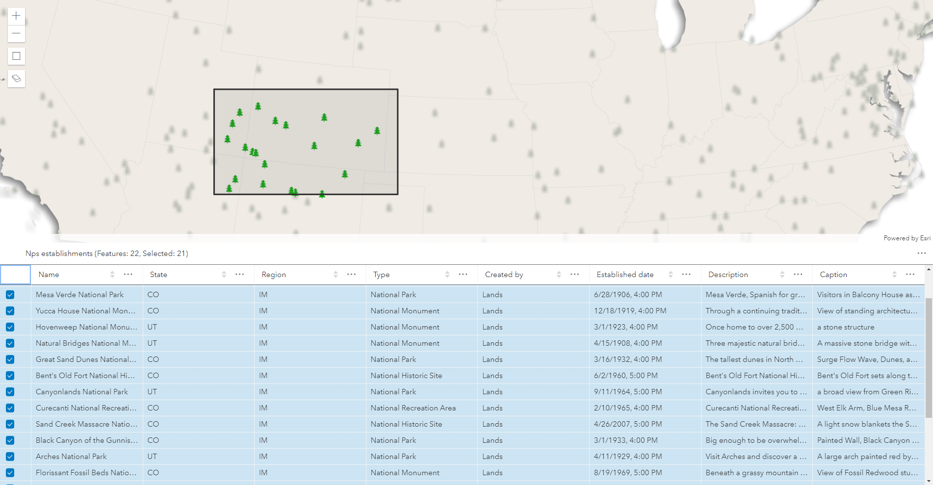 Feature selection – Map UI Patterns