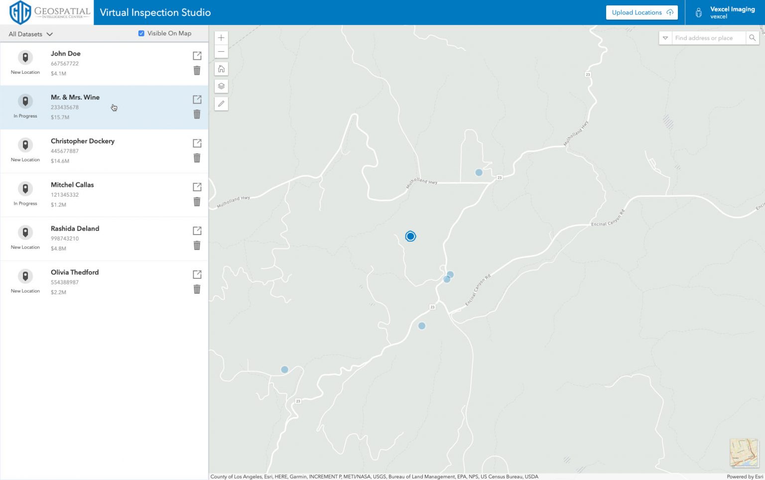 Location list – Map UI Patterns