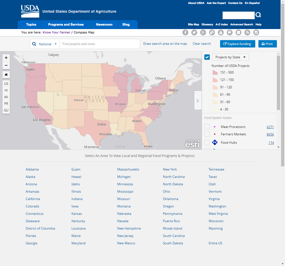 Browse geographies – Map UI Patterns