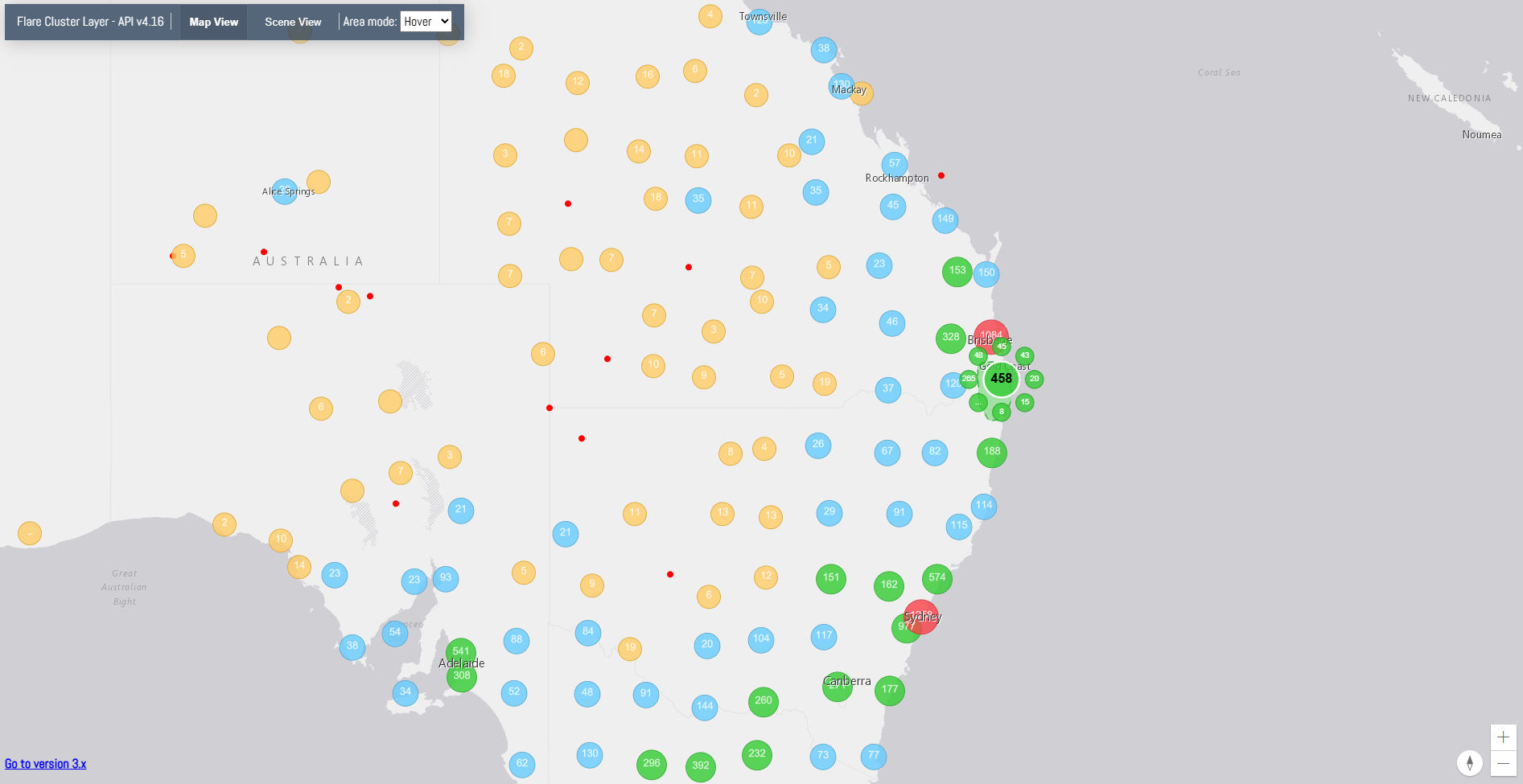 Flare Cluster – Map UI Patterns